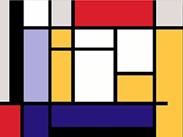 cuadro abstracto mm mondrian