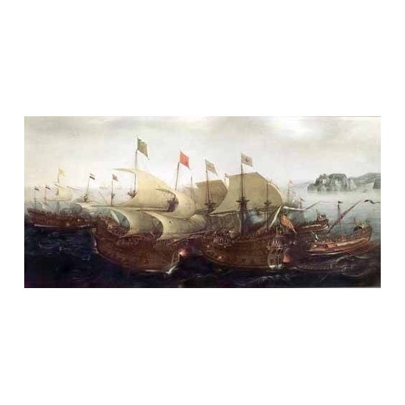 cuadros de marinas - Cuadro -Batalla Naval-