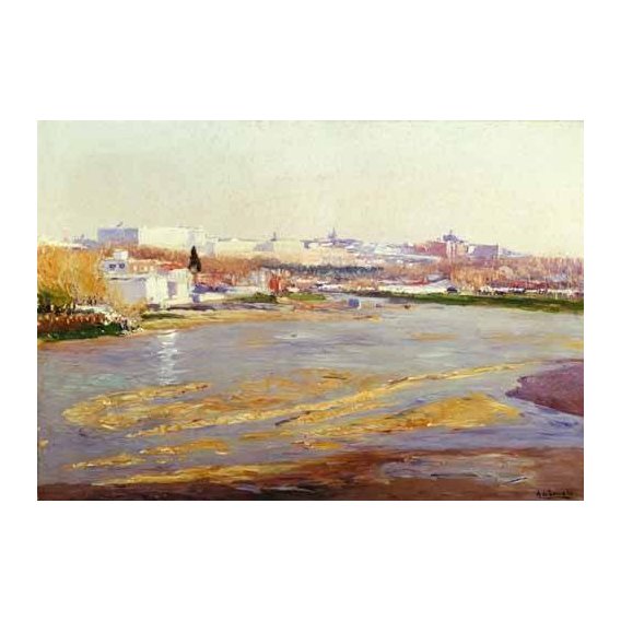 cuadros de paisajes - Cuadro -Orillas del Manzanares - Madrid-