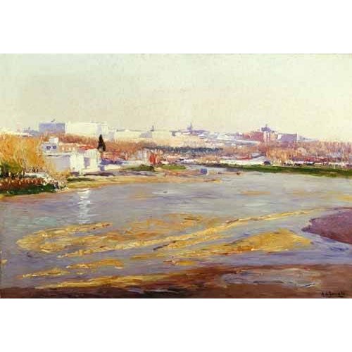 Cuadro -Orillas del Manzanares - Madrid-, Aureliano de Beruete