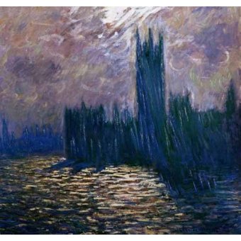 cuadros de paisajes - Cuadro -London Parliament, effects on the Thames, 1905-