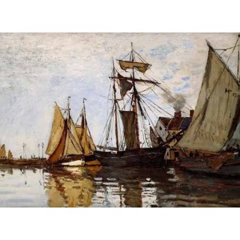Cuadro -Pont of Honfleur Sun-, Claude Monet