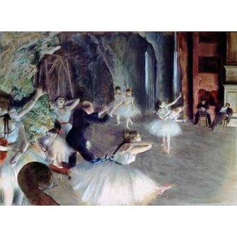 cuadros de retrato - Cuadro -The rehearsal of the ballet on stage-