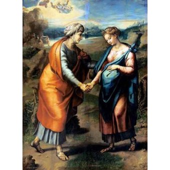 Cuadro Religioso -La Visitación-, Sanzio da Urbino Raffael Rafael