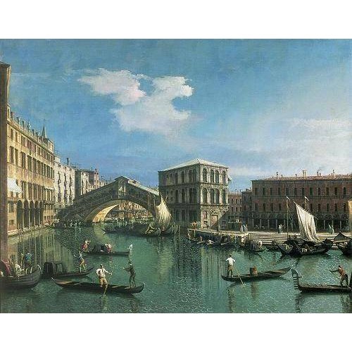 Cuadro -The Rialto Bridge, Venice-, Giovanni A. Canal Canaletto