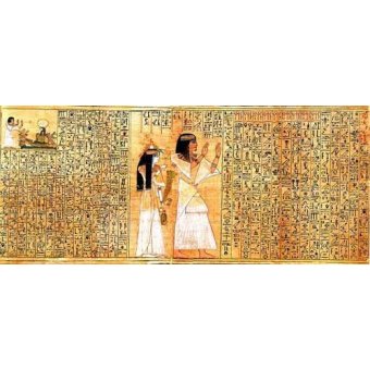 cuadros etnicos y oriente - Cuadro -Libro de los muertos (de Ani): Osiris-