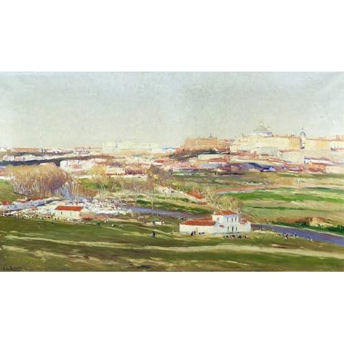 Cuadro -Pradera de San Isidro - Madrid-, Aureliano de Beruete