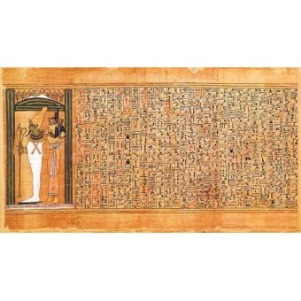 cuadros etnicos y oriente - Cuadro -Libro de los muertos (de Ani): Osiris e Isis-