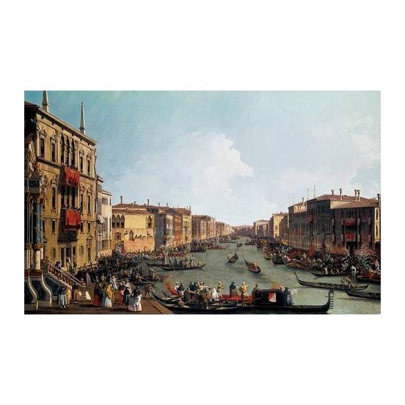 cuadros de paisajes - Cuadro -Las regatas sobre el Gran Canal-