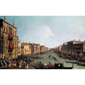 cuadros de paisajes - Cuadro -Las regatas sobre el Gran Canal-