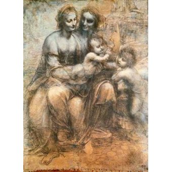 cuadros religiosos - Cuadro -La Virgen, el Niño y Santa Ana-