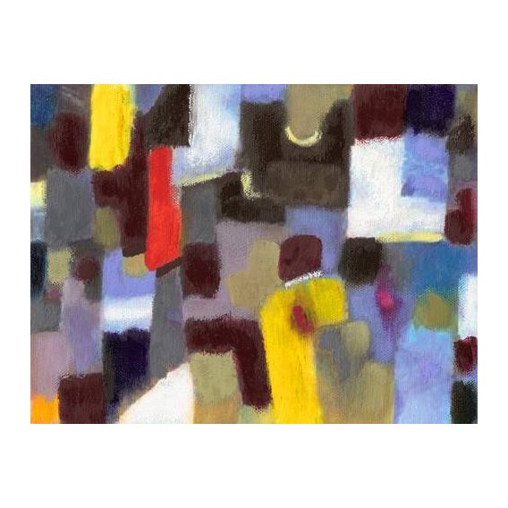cuadros abstractos - Cuadro -Abstracto _ Pareja y urbe (I).-