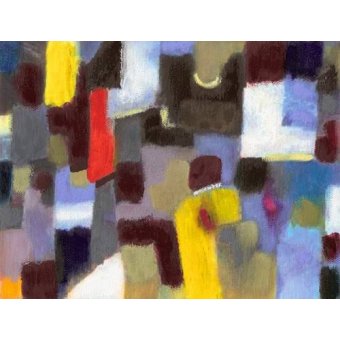 cuadros abstractos - Cuadro -Abstracto _ Pareja y urbe (I).-