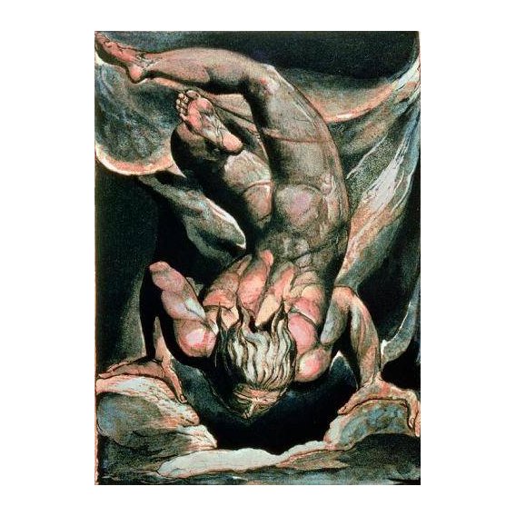 cuadros de retrato - Cuadro -The First Book of Urizen, Man floating upside down-