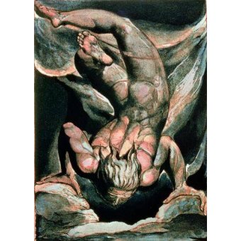 cuadros de retrato - Cuadro -The First Book of Urizen, Man floating upside down-
