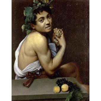 cuadros de retrato - Cuadro -The Sick Bacchus, 1591 (oil on canvas).-