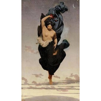 cuadros de retrato - Cuadro -Night, c.1850-55 (oil on canvas).-