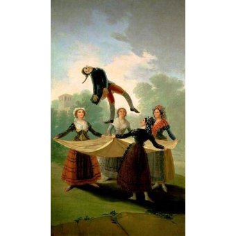cuadros de retrato - Cuadro -El Pelele (The Puppet) 1791-2 (oil on canvas).-
