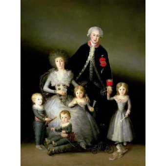 cuadros de retrato - Cuadro -El Duque de Osuna y su familia, 1788-