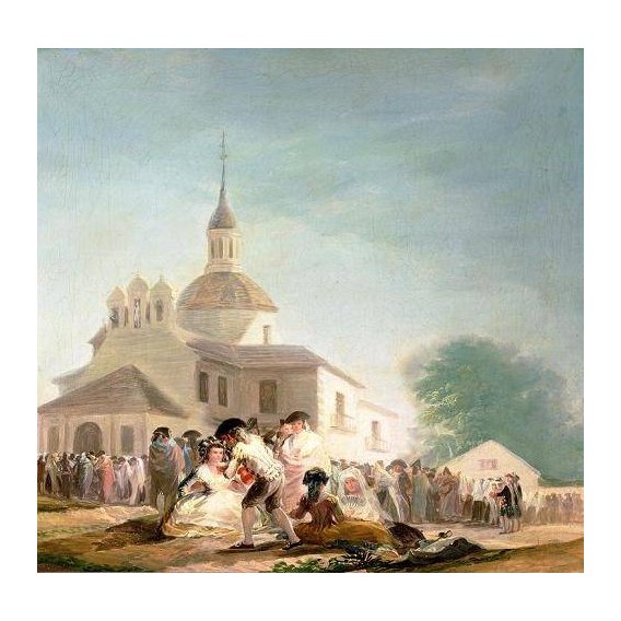 cuadros de paisajes - Cuadro -La Ermita de San Isidro, Madrid, 1788-