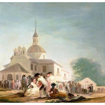 cuadros de paisajes - Cuadro -La Ermita de San Isidro, Madrid, 1788-