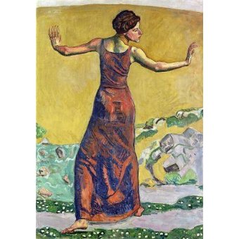 cuadros de retrato - Cuadro -Femme Joyeuse (oil on canvas).-