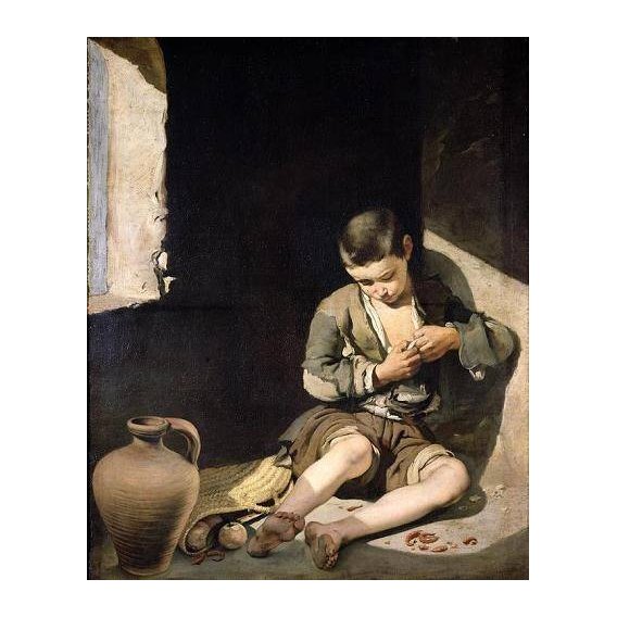 cuadros de retrato - Cuadro -El joven mendigo, c 1650-