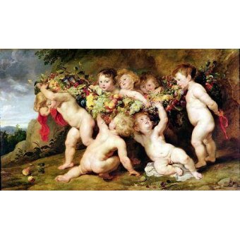 cuadros de retrato - Cuadro -Garland of Fruit, c.1615-17-
