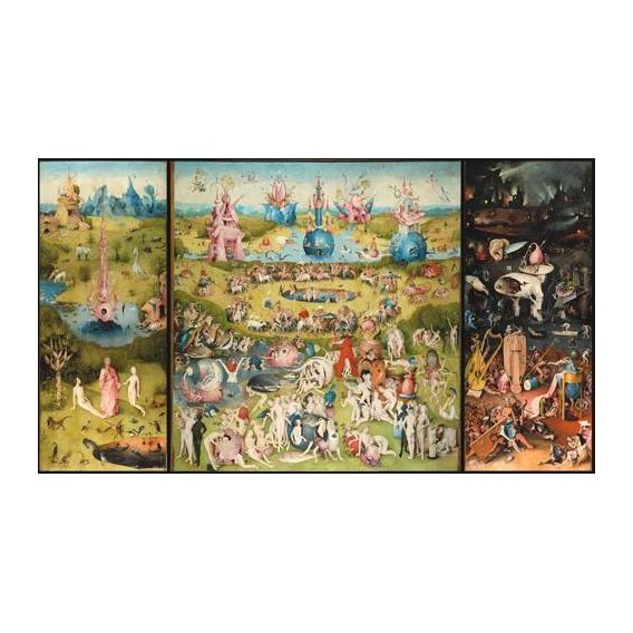 cuadros de paisajes - Cuadro -El Jardin De Las Delicias (Tríptico completo).-