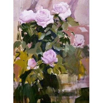 Cuadro de Flores - Rosas en un jardín-, Joaquín Sorolla
