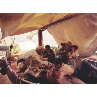 Cuadro -Comida en un barco de pesca-, Joaquin Sorolla