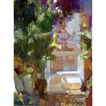 cuadros de paisajes - Cuadro -Jardin de la casa del artista (VII)-
