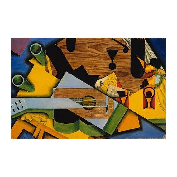 cuadros abstractos - Cuadro -Still Life with a Guitar-