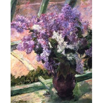 cuadros de flores - Cuadro -Lilacs in a Window, 1880-