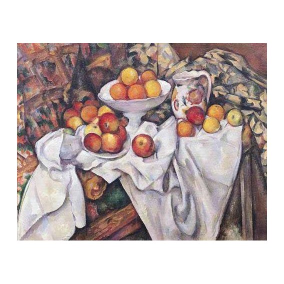 cuadros de bodegones - Cuadro -Manzanas  y naranjas(1895-1900)-