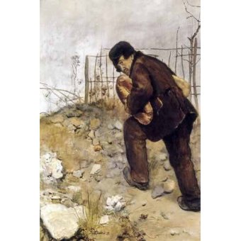 cuadros de retrato - Cuadro -L'homme aux deux pains-