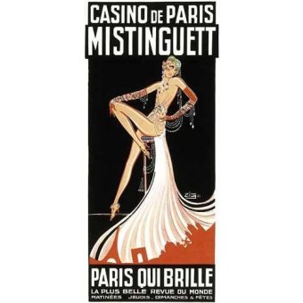 cuadros de mapas, grabados y acuarelas - Cuadro -Cartel: Mistinguett en el Casino de Paris-