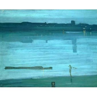cuadros de marinas - Cuadro -Nocturne, Blue and Silver_Chelsea, 1871-