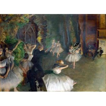 cuadros de retrato - Cuadro -Repetition D un Ballet Sur La Scene, 1873-74-