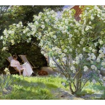 cuadros de flores - Cuadro -Line Roses (The artists wife at Skagen)-
