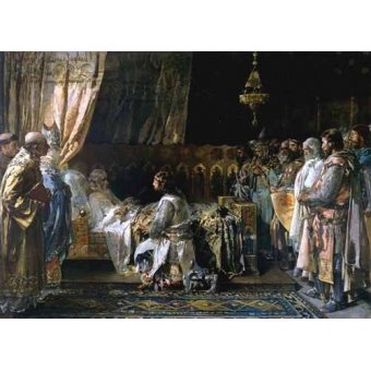 cuadros de retrato - Cuadro -Los ultimos momentos del rey Don Jaime I El Conquistador-