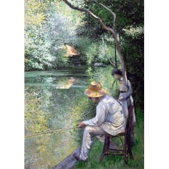 cuadros de paisajes - Cuadro -Peche a la ligne - Angling, 1878-