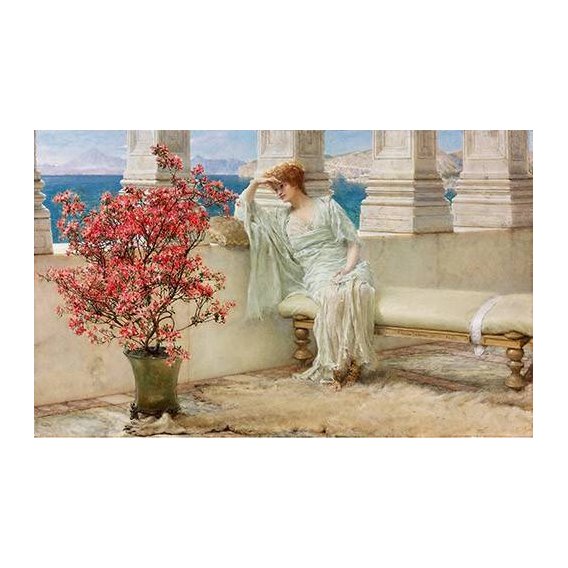 cuadros de retrato - Cuadro -Su mirada y sus pensamientos se encuentran en la lejania, 1897-
