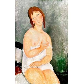 cuadros de retrato - Cuadro -Jeune femme assise-