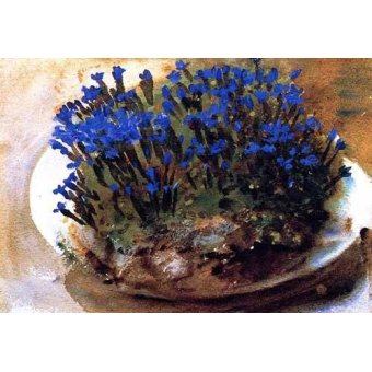 cuadros decorativos - Cuadro -Gencianas azules-