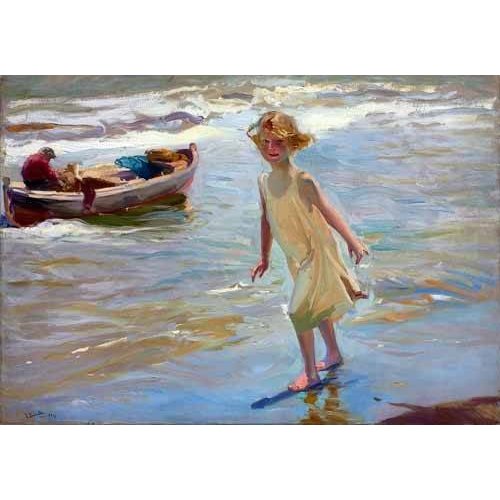 Cuadro -Niña caminando por la playa-, Joaquin Sorolla