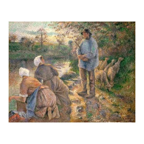 cuadros de retrato - Cuadro -Le Berger et les Laveuses, 1881-