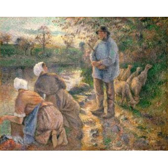 cuadros de retrato - Cuadro -Le Berger et les Laveuses, 1881-