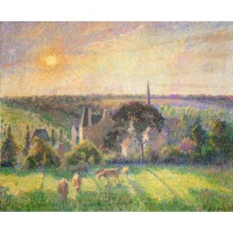 cuadros de paisajes - Cuadro -Landscape at Eragny, France (1895)-