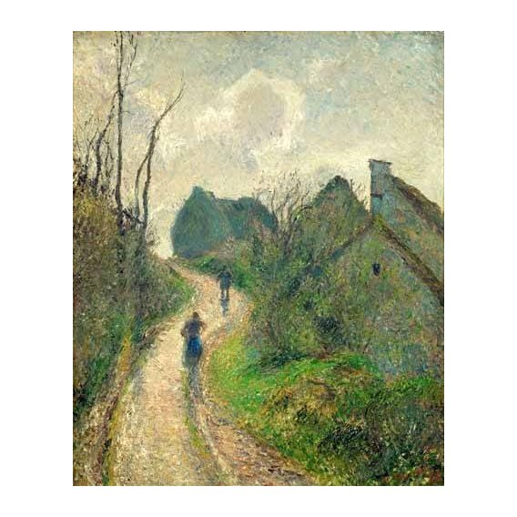 cuadros de paisajes - Cuadro -Sendero de la Ravinière, Osny, 1883- ó -Ascending Path in Osny-